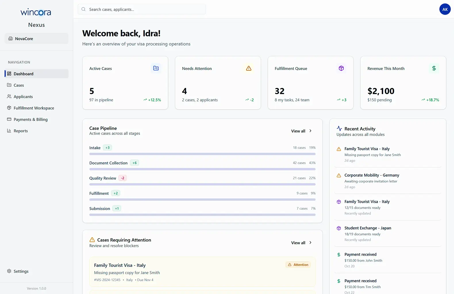 Wincora Nexus Interface 1