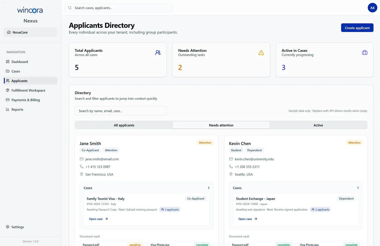 Wincora Nexus Interface 3