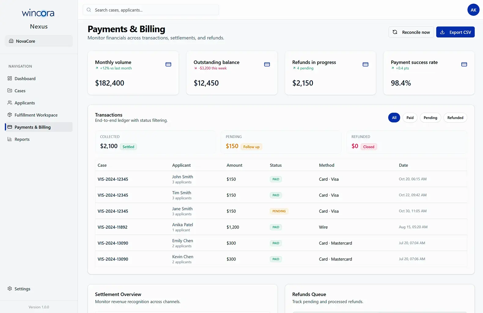 Wincora Nexus Interface 5
